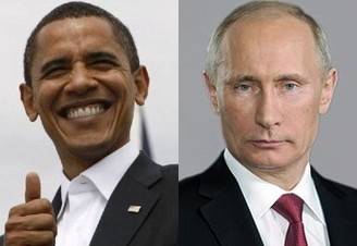 オバマとプーチンの画像